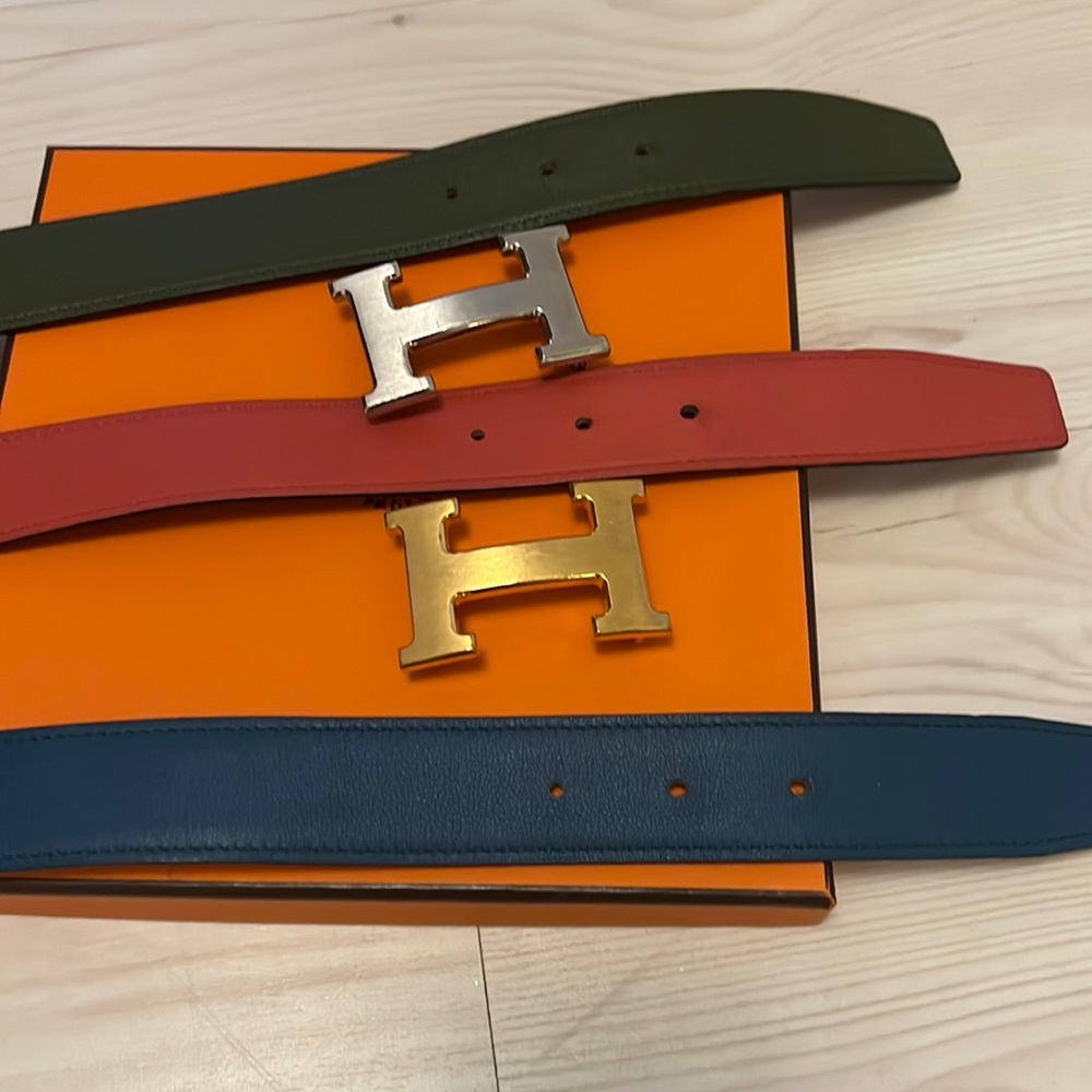 Authentic Hermes H belt. Belt length 75. All double sided. Trade for bags
